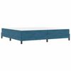vidaXL Cama Box com colch&atilde;o Azul Escuro 200 x 220 cm tecido