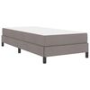 vidaXL Cama Box com colch&atilde;o Cinzento-acastanhado 90 x 190 cm tecido