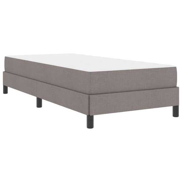vidaXL Cama Box com colch&atilde;o Cinzento-acastanhado 90 x 190 cm tecido