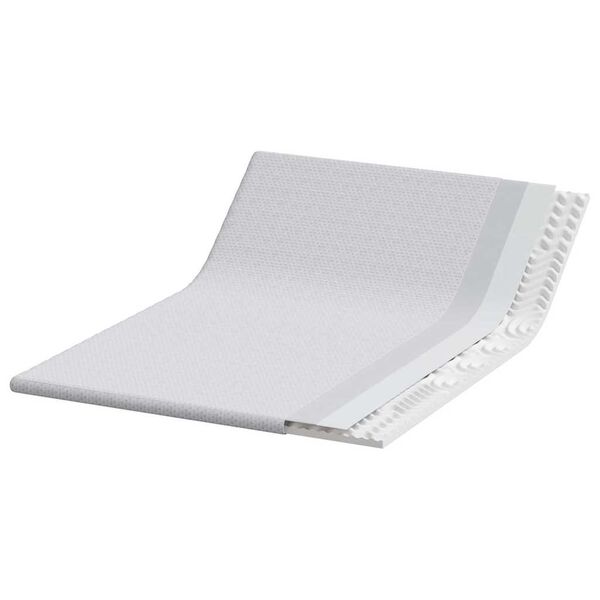 vidaXL Topper de Colch&atilde;o Branco 160 x 200 x 6 cm Tecido Jacquard