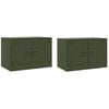 vidaXL M&oacute;veis de TV 2 pcs 67x39x44 cm a&ccedil;o verde azeitona