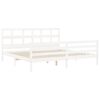 vidaXL Estrutura cama Super King Size c/ cabeceira madeira branco
