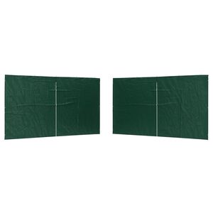 vidaXL Lateral de Tenda para Festa 2 unid. 400 x 195 cm Verde PE e A&ccedil;o