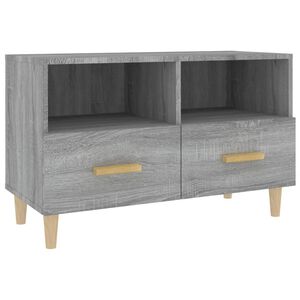 vidaXL M&oacute;vel de TV 80x36x50 cm derivados de madeira cinzento sonoma