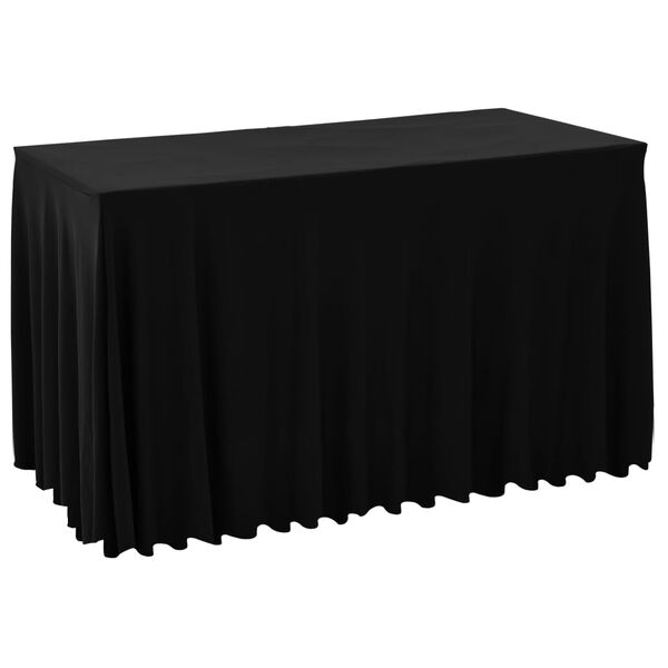 vidaXL Capa extens&iacute;vel para mesa c/ camilha 2 pcs 120x60,5x74 cm preto