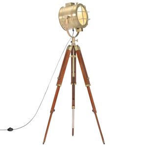 vidaXL Candeeiro de ch&atilde;o trip&eacute; 165 cm madeira de mangueira maci&ccedil;a