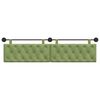 vidaXL Cabeceira Suspensa Verde Claro 210 x 55 x 7 cm Veludo