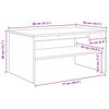 vidaXL Mesa de centro Carvalho Sonoma 80 x 50 x 40 cm