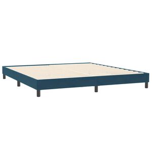 vidaXL Estrutura de cama sem colch&atilde;o 200x210 cm veludo azul-escuro