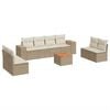 vidaXL 9 pcs conjunto de sof&aacute;s p/ jardim com almofad&otilde;es vime PE bege