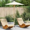 vidaXL Guarda-sol de Jardim Branco Creme &Oslash; 270 x 260 cm Bambu