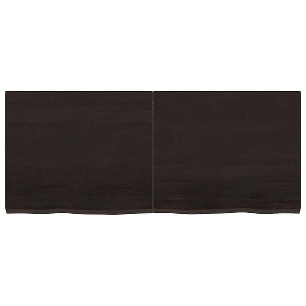 vidaXL Tampo de mesa 120x50x(2-4) cm carvalho tratado castanho-escuro