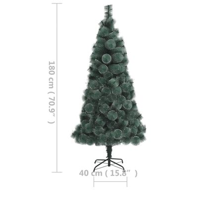 vidaXL Árvore Natal artificial pré-iluminada c/suporte 180cm PET verde