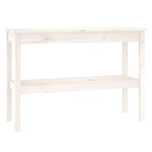 vidaXL Mesa consola 110x40x75 cm pinho maci&ccedil;o branco