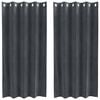 vidaXL Cortinas opacas 2 unid. Cinzento-claro 140 x 175 cm Veludo