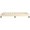 vidaXL Estrutura de cama com molas 140x200 cm couro artificial cor creme