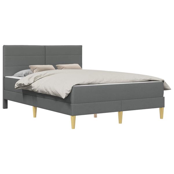 vidaXL Estrutura da Cama Cinza Escuro 120 x 200 cm Poli&eacute;ster
