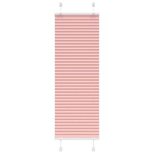 vidaXL Rosa Plissada Cega 40x100 cm Largura Tecido 39,4 cm Poli&eacute;ster