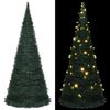 vidaXL &Aacute;rvore Natal pop-up artificial pr&eacute;-iluminada 210 cm verde