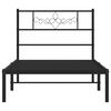 vidaXL Estrutura de cama com cabeceira 107x203 cm metal preto