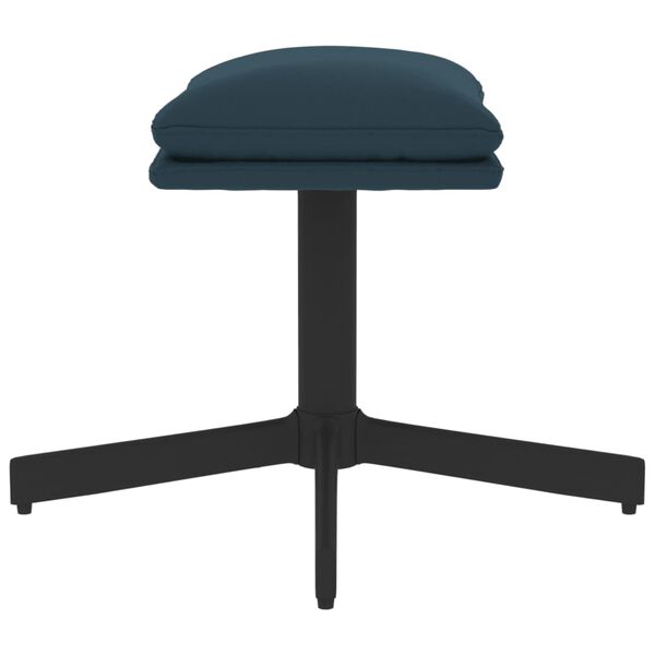 vidaXL Apoio de p&eacute;s 60x60x36 cm veludo azul