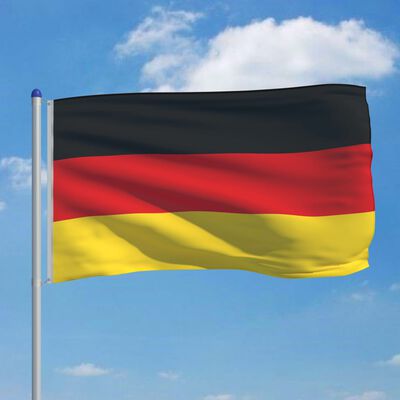 vidaXL Bandeira da Alemanha com mastro de alumínio 6 m