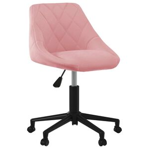 vidaXL Cadeira de escrit&oacute;rio girat&oacute;ria veludo rosa