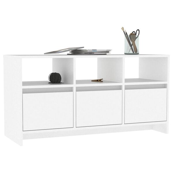vidaXL M&oacute;vel de TV 102x37,5x52,5 cm derivados de madeira branco