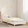 vidaXL Estrutura de Cama Infantil com Cabeceira Creme 90 x 200 cm