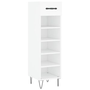 vidaXL Sapateira 30x35x105 cm derivados de madeira branco