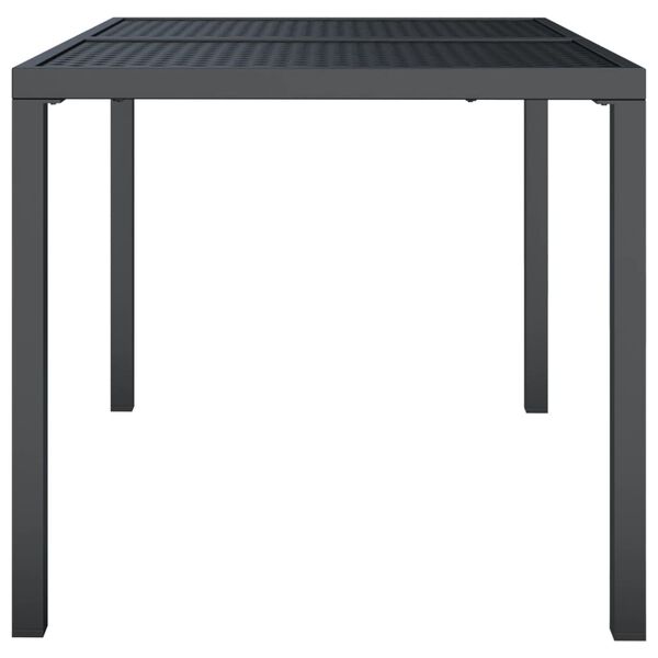 vidaXL Mesa de jardim 110x80x72 cm a&ccedil;o antracite