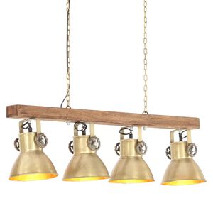 vidaXL Candeeiro de teto industrial E27 madeira de mangueira bronze