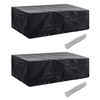 vidaXL Conjunto capas p/ mobili&aacute;rio jardim 2 pcs 10 ilh&oacute;s 300x140 cm
