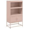 vidaXL Aparador alto 68,5x38,5x123,5 cm a&ccedil;o rosa