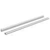 vidaXL Viga de Closet 2 pcs Prateado 664 x 15 x 29 mm Liga de Alum&iacute;nio