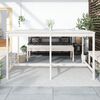 vidaXL Mesa de jardim 203,5x90x110 cm madeira de pinho maci&ccedil;a branco