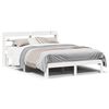 vidaXL Estrutura cama c/ cabeceira 120x190 cm pinho maci&ccedil;o branco
