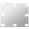 vidaXL Espelho de parede sem moldura c/ luzes LED vidro retangular