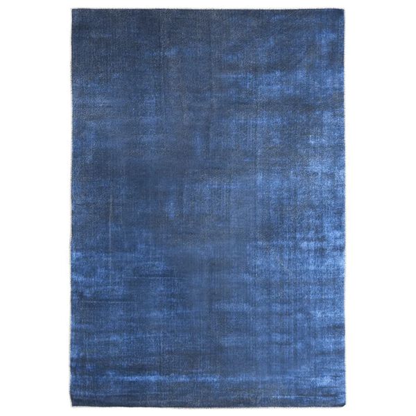 vidaXL Tapete lav&aacute;vel e dobr&aacute;vel poli&eacute;ster 200x300 cm azul-marinho