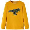 T-shirt de manga comprida para crian&ccedil;a cor ocre 128