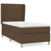 vidaXL Cama com molas/colch&atilde;o 80x200 cm tecido castanho-escuro