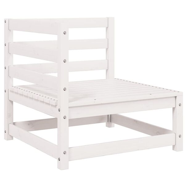 vidaXL 3 pcs conjunto lounge de jardim pinho maci&ccedil;o branco