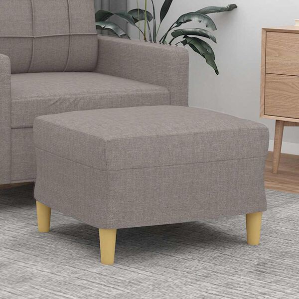 vidaXL Apoio de p&eacute;s 60x50x41 cm tecido cinza-acastanhado