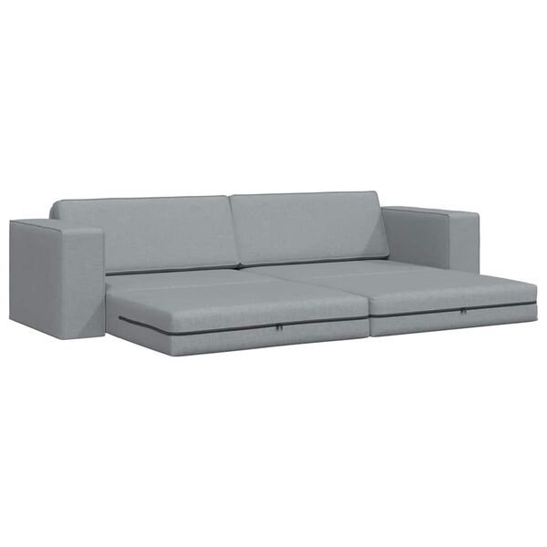 vidaXL Sofá-Cama Cinzento-claro 245 x 78 x 77 cm Veludo