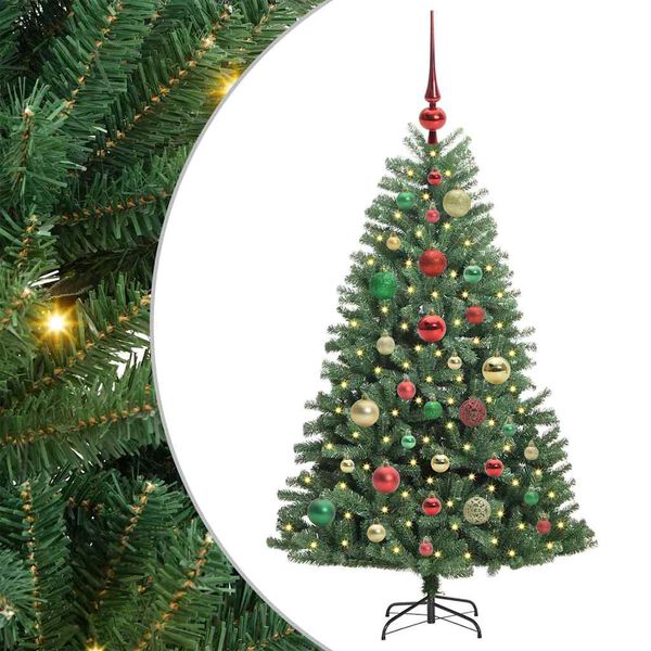 vidaXL &Aacute;rvore de Natal Articulada Artificial Verde 120 cm PVC e Metal