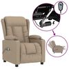 vidaXL Poltrona massagens reclin&aacute;vel el&eacute;trica couro artif. cappuccino