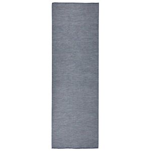 vidaXL Tapete de tecido plano para exterior 80x250 cm azul