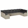 vidaXL Conjunto de Sof&aacute;s 10 unid. Cinzento-claro