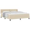 vidaXL Cama Box com cabeceira Manual Creme 200 x 180 cm tecido