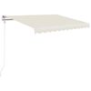 vidaXL Toldo retr&aacute;til autom&aacute;tico 350x250 cm creme